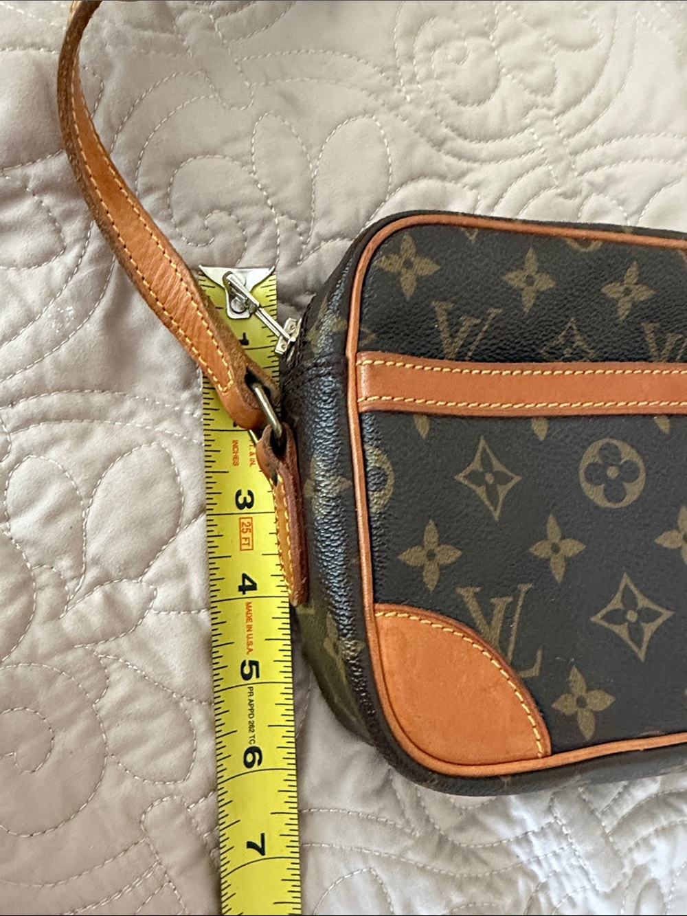 Vintage Louis Vuitton Monogram Crossbody in Brown and Tan - Picture 16 of 17